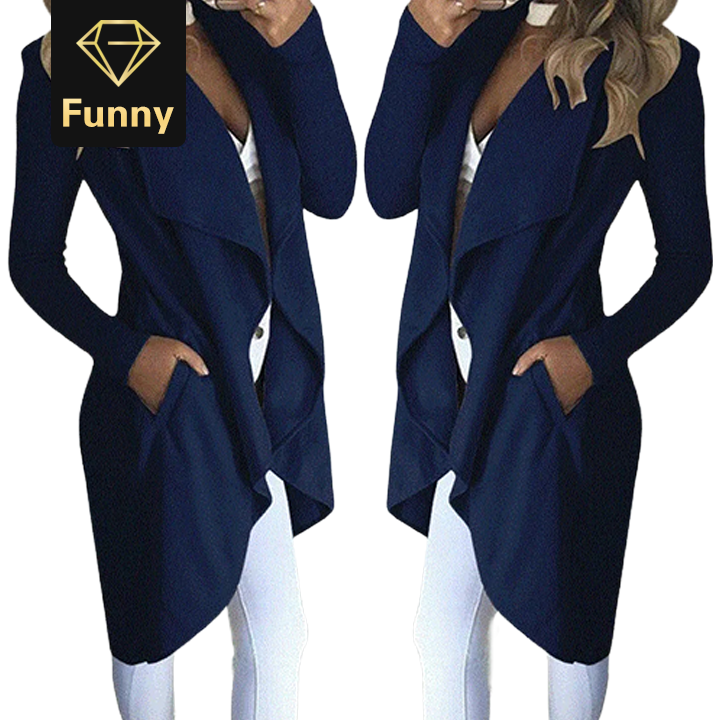 Fashion Women Open Front Coats and Jacket Office Lady Cardigan Femme Outwear Autumn Top Ladies