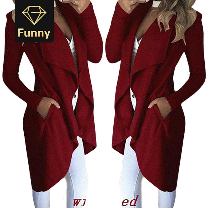 Fashion Women Open Front Coats and Jacket Office Lady Cardigan Femme Outwear Autumn Top Ladies