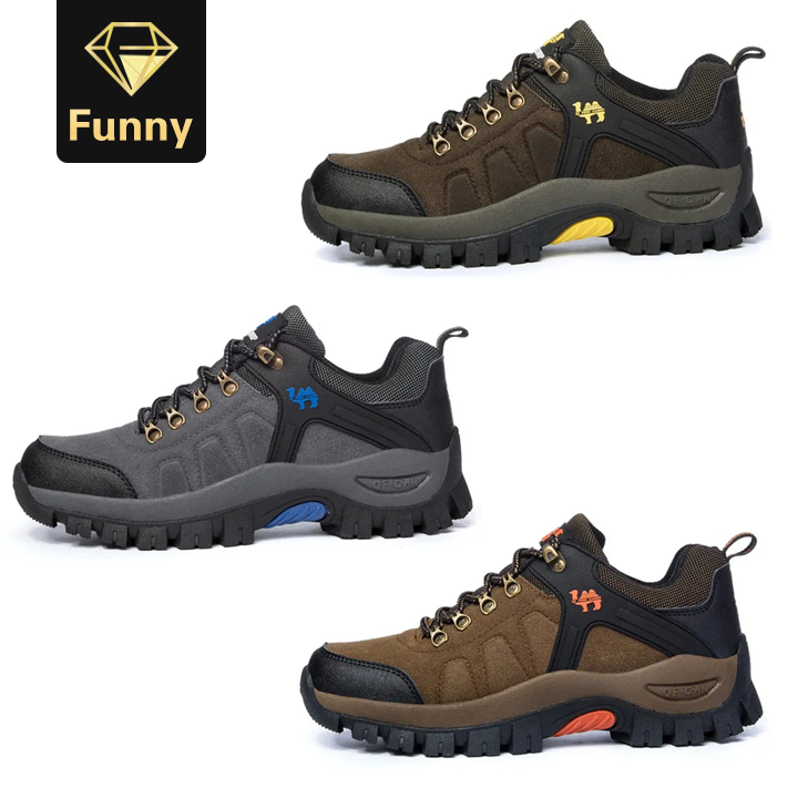 2021 High quality  Outdoor Hiking Shoes Men Waterproof Anti-skid Breathable Sport Climbing Shoes