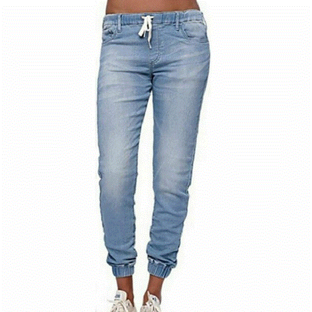 2021 High quality Casual Jogger Pants Elastic Sexy Skinny Pencil Jeans Women Leggings High Waist Drawstring Pants