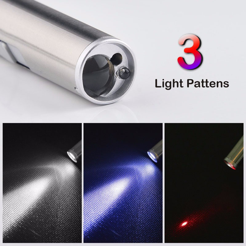 USB Charging LED Laser Pointer 7 in 1 Red UV Torch Flashlight Pen Cat Dog Chase Laser Pointer Tool