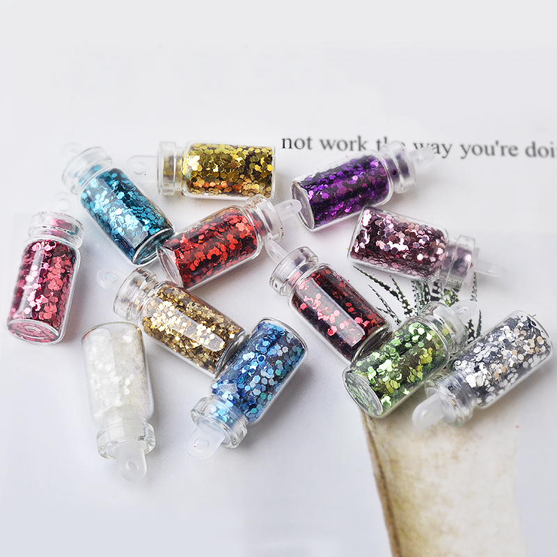 48 Bottles/Set Nail Art Sequins Glitter Powder Manicure Decoral Tips Polish Nail Stickers Mixed