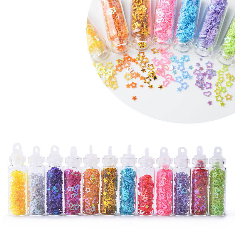 48 Bottles/Set Nail Art Sequins Glitter Powder Manicure Decoral Tips Polish Nail Stickers Mixed