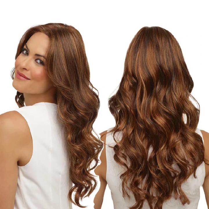New African fashion wigs women women wigs curly long hair for women wig hair wig women synthetic hair for black women light brown manufacturers wholesale