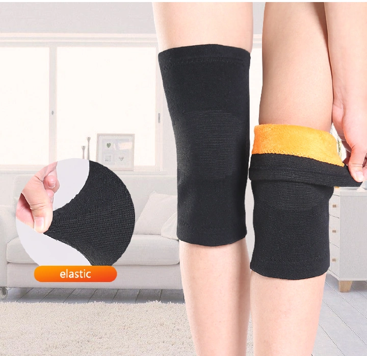 Neutral cashmere wool knee pads warm knees warm thickened lengthened elastic knee sleeves warm summer protection knitted sports bamboo charcoal sagegrass knee pads
