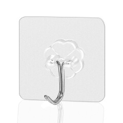 Sticking hook Open hook 20 transparent hooks Strong self-adhesive wall hanging weight absorbing frame No punching Waterproof kitchen bathroom hook Sticking hook as shown in the figure