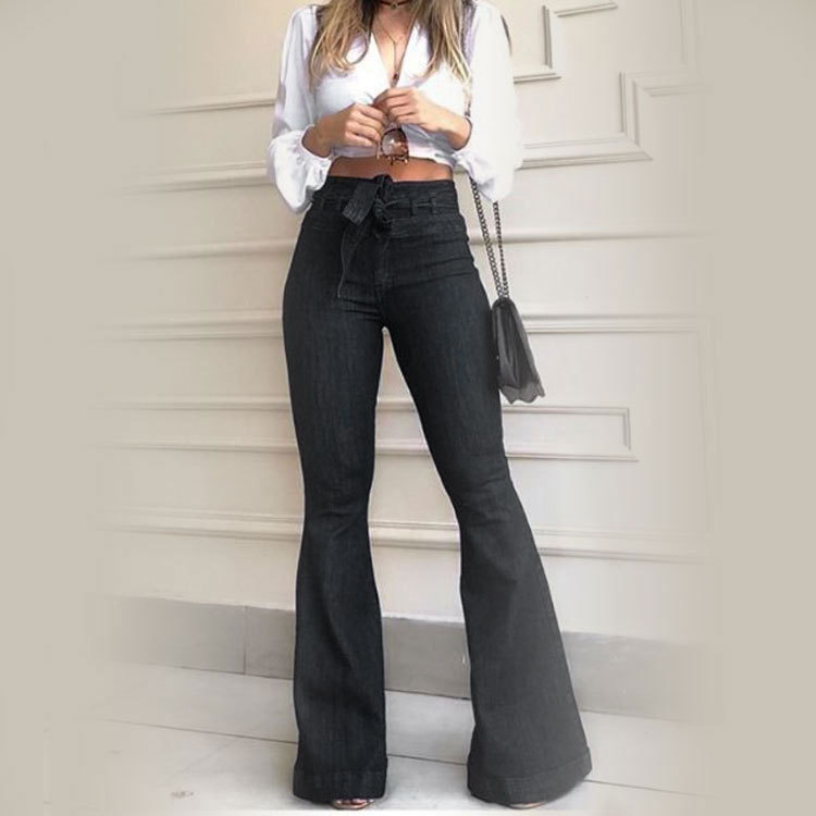 2021 High quality Women Jeans Trousers Leisure Loose High Waist Vintage Wide Leg Jeans Women Jean