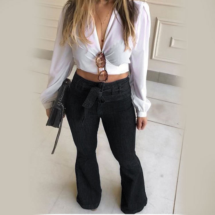 2021 High quality Women Jeans Trousers Leisure Loose High Waist Vintage Wide Leg Jeans Women Jean