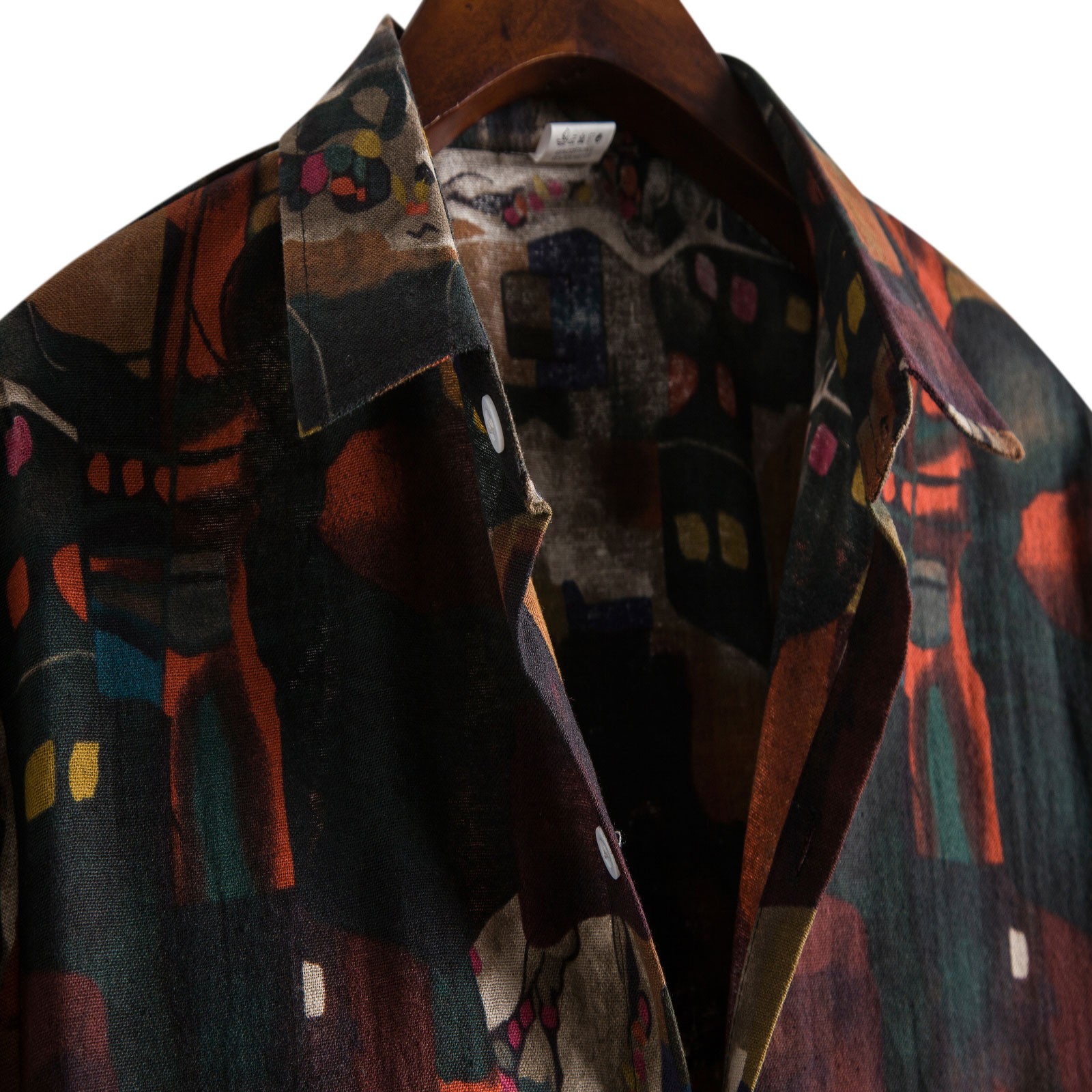 2021 High quality Men Summer Street Shirts Ethnic Short Sleeve Casual Cotton Linen Printing Hawaiian Fashion Shirts