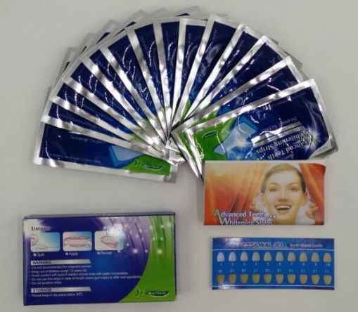 White Gel Teeth Whitening Strips Oral Hygiene Double Elastic Strips Whitening Dental 14Pcs/7Pairs