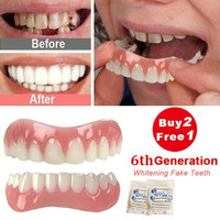 Comfortable Whitening Teeth Fake Tooth Denture Silicone Smile Veneers Beauty Tool False Tooth Oral