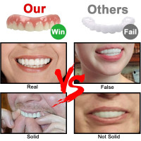 Comfortable Whitening Teeth Fake Tooth Denture Silicone Smile Veneers Beauty Tool False Tooth Oral