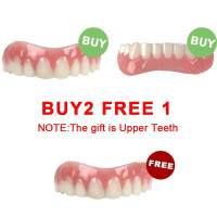 Comfortable Whitening Teeth Fake Tooth Denture Silicone Smile Veneers Beauty Tool False Tooth Oral