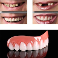 Comfortable Whitening Teeth Fake Tooth Denture Silicone Smile Veneers Beauty Tool False Tooth Oral