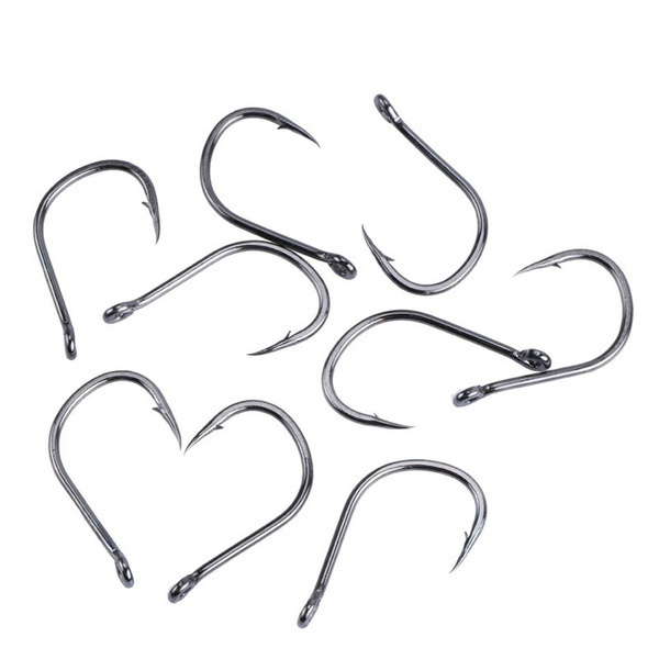 New 100Pcs/box High Quality Stainless steel Carp Fishing Bait Sharpened  Fish Hooks 10 Sizes