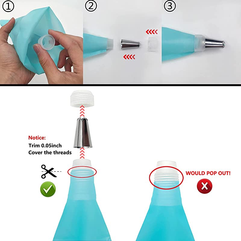 39Pcs/Set Silicone Pastry Bag Tips Kitchen DIY Cake Icing Piping Cream Cake Decorating Tools Reusable Pastry Bags+24 Nozzle Set