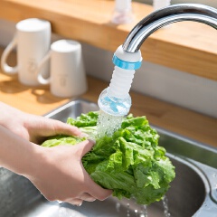 360 Adjustable Flexible Kitchen Faucet Tap Extender Splash-Proof Water Filter Outlet Head Water Saving Sprayer Filter Diffuser