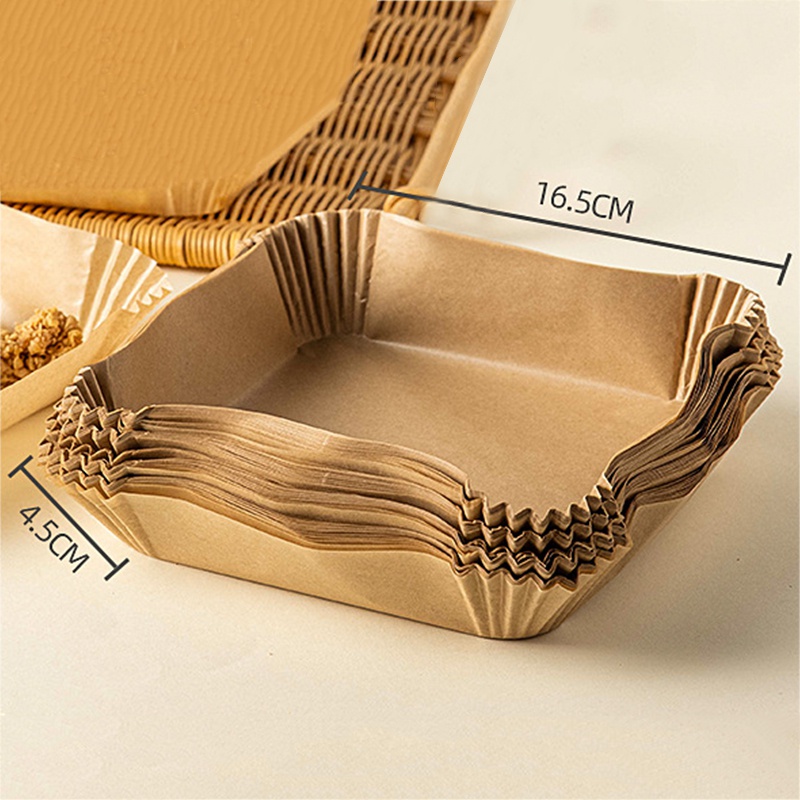 10PCS/25PCS/50PCS/75PCS/100PCS Air Fryer Disposable Paper Liner Non-Stick Mat Pastry Tools Kitchen Oven Baking Paper Oil Proof Absorber with