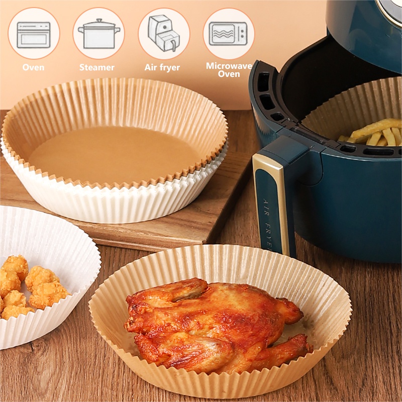 10PCS/25PCS/50PCS/75PCS/100PCS Air Fryer Disposable Paper Liner Non-Stick Mat Pastry Tools Kitchen Oven Baking Paper Oil Proof Absorber with