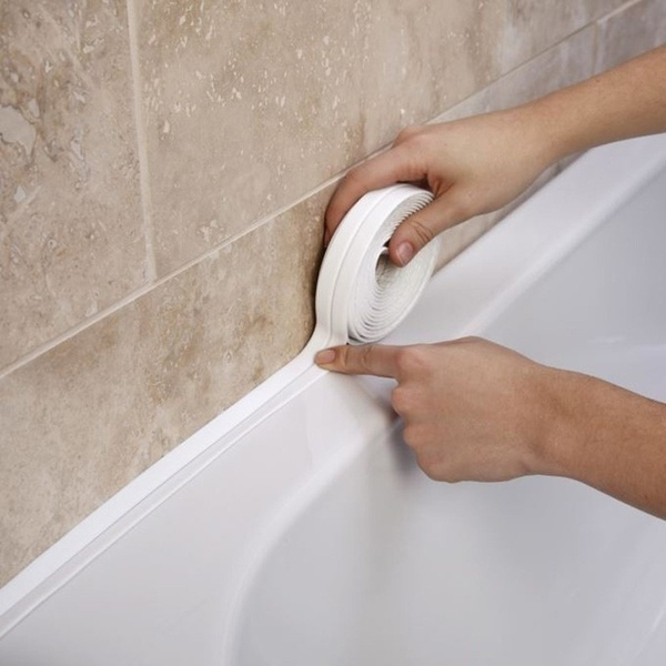 1/2/3M*22mm Bathroom Shower Sink Bath Sealing Strip Tape White PVC Self adhesive Waterproof Wall Sticker for Bathroom Kitchen