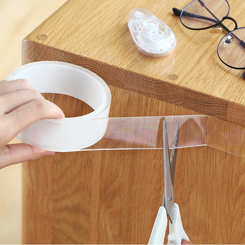 3M Nano Double Sided Tape Transparent Reusable Waterproof Adhesive Tapes Cleanable Kitchen Bathroom Supplies Tapes