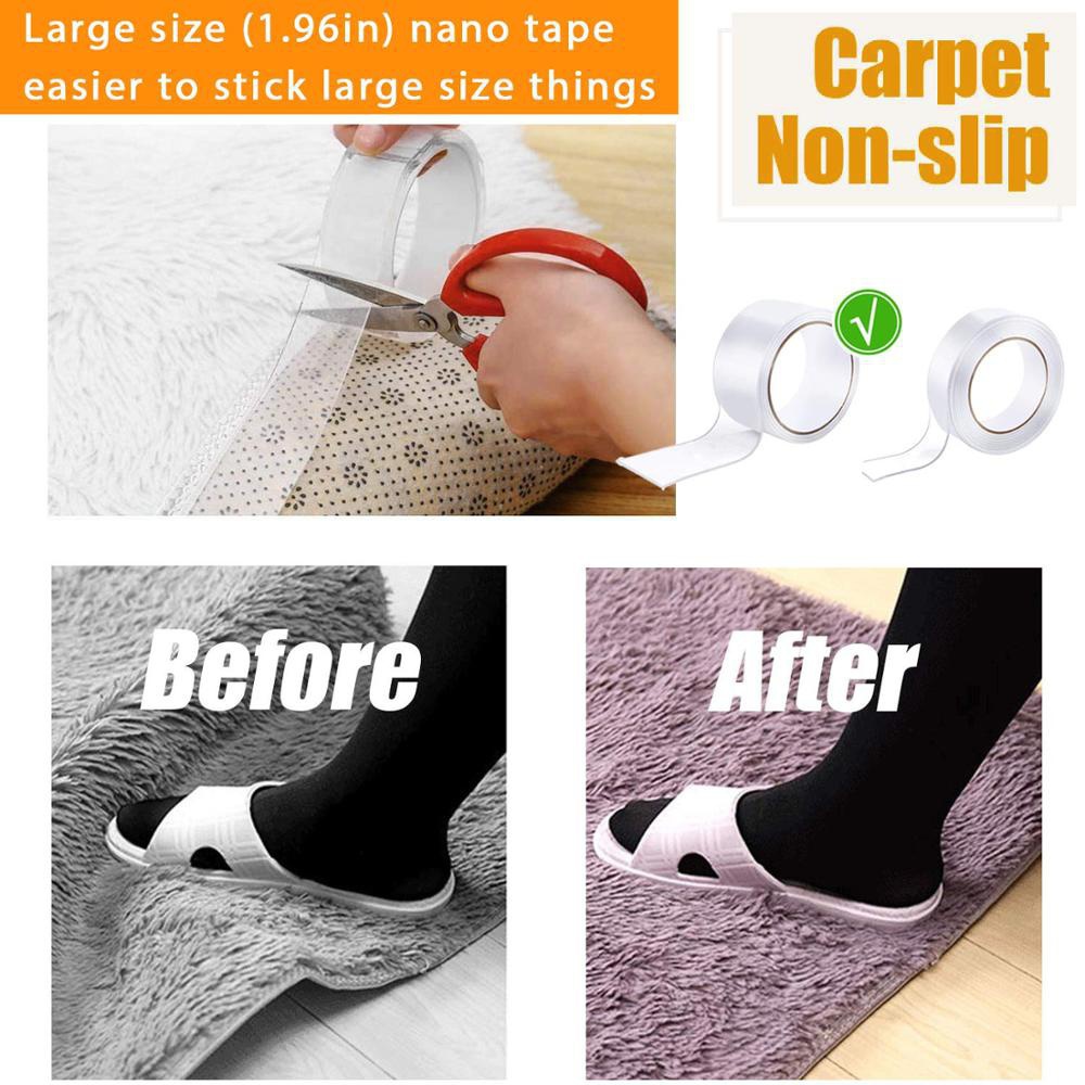 3M Nano Double Sided Tape Transparent Reusable Waterproof Adhesive Tapes Cleanable Kitchen Bathroom Supplies Tapes