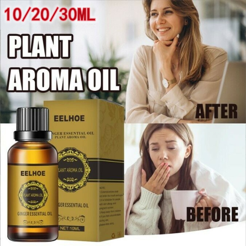 30ML Belly Drainage Ginger Oil, Natural Drainage Ginger Oil Essential Relax Massager Liquid,Lymphatic Drainage Ginger Oil