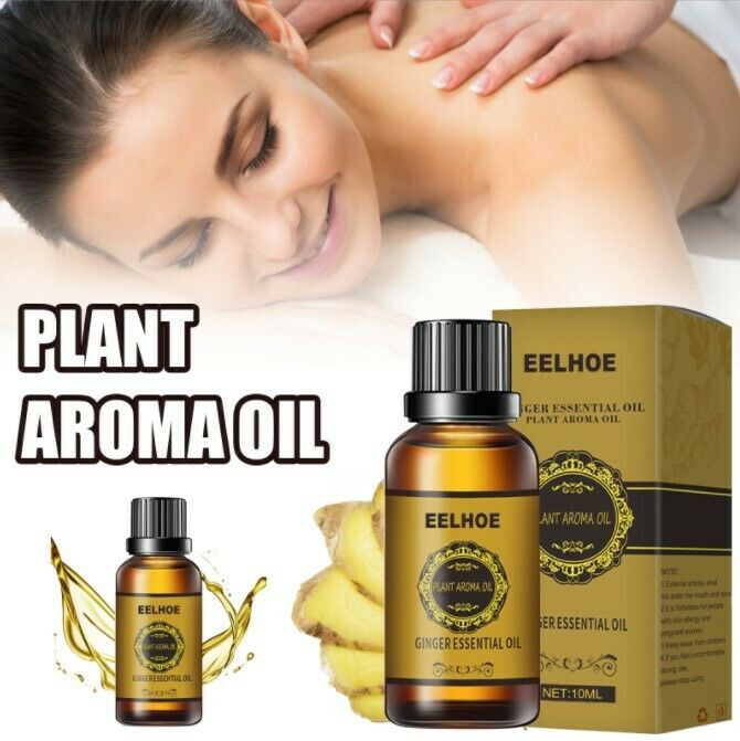 30ML Belly Drainage Ginger Oil, Natural Drainage Ginger Oil Essential Relax Massager Liquid,Lymphatic Drainage Ginger Oil