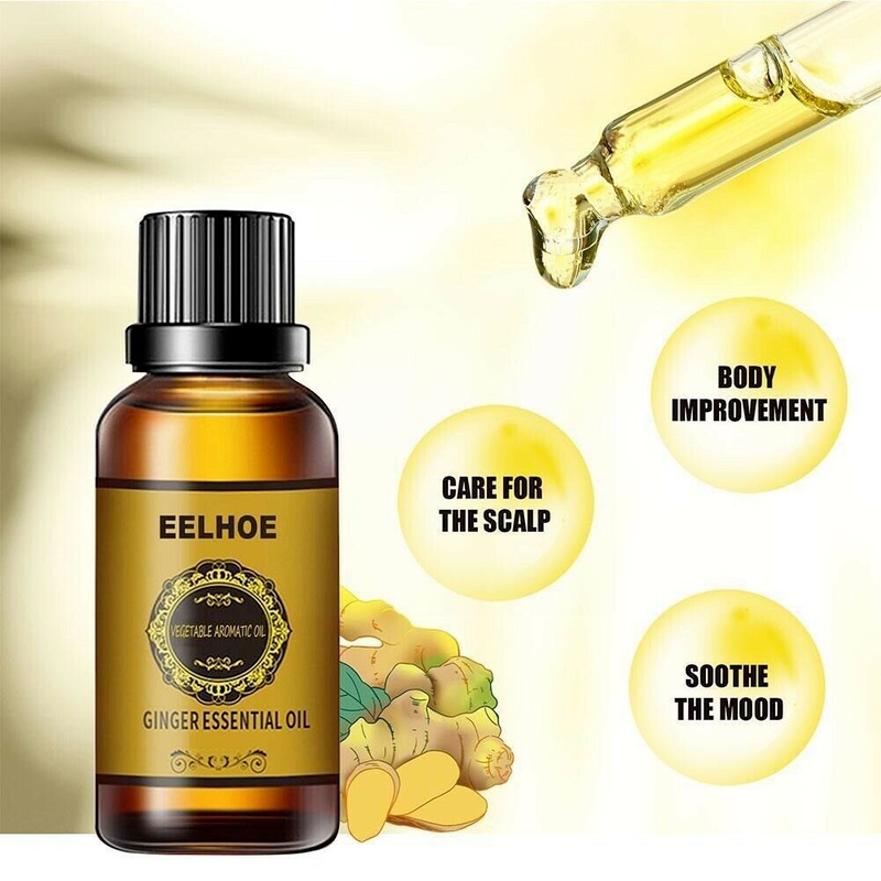 6pc Universal Belly Drainage Ginger Essential Oil Speed Up Blood CIrculation Massage Oil Winter Keep Warm