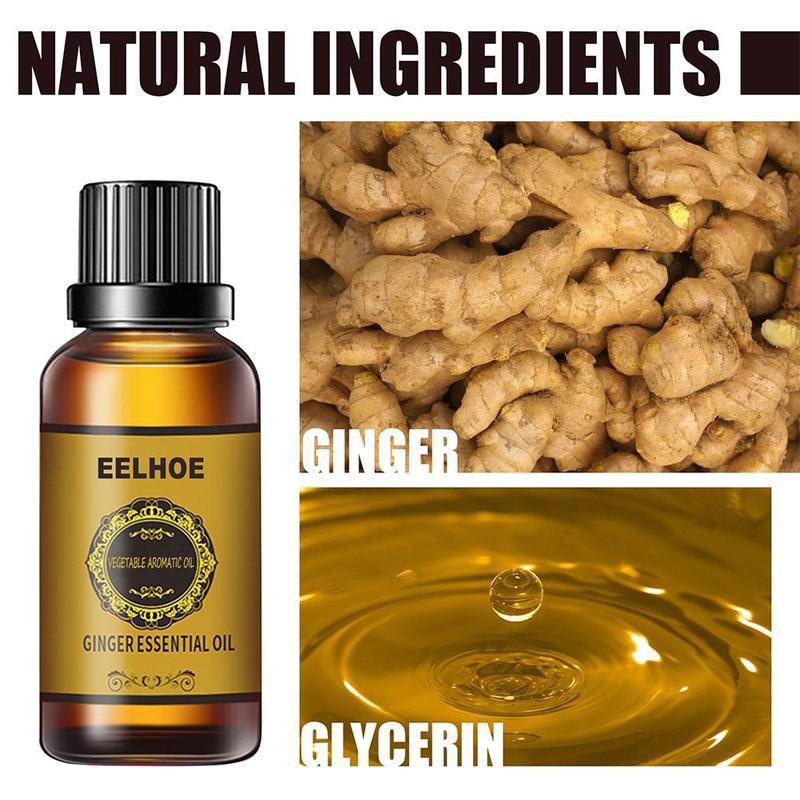 30ml Universal Belly Drainage Ginger Essential Oil Speed Up Blood Circulation Massage Oil Winter Keep Warm
