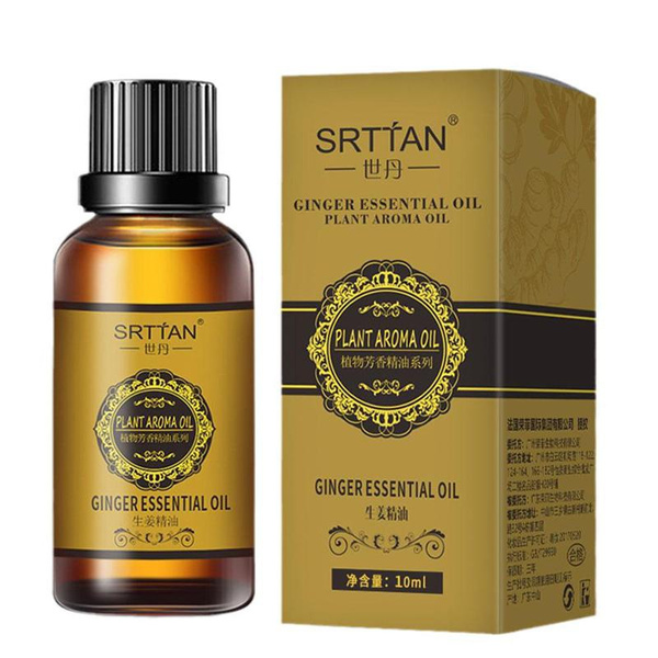 10ml Natural Drainage Ginger Oil Essential Relax Massager Liquid,lymphatic Drainage Ginger Oil
