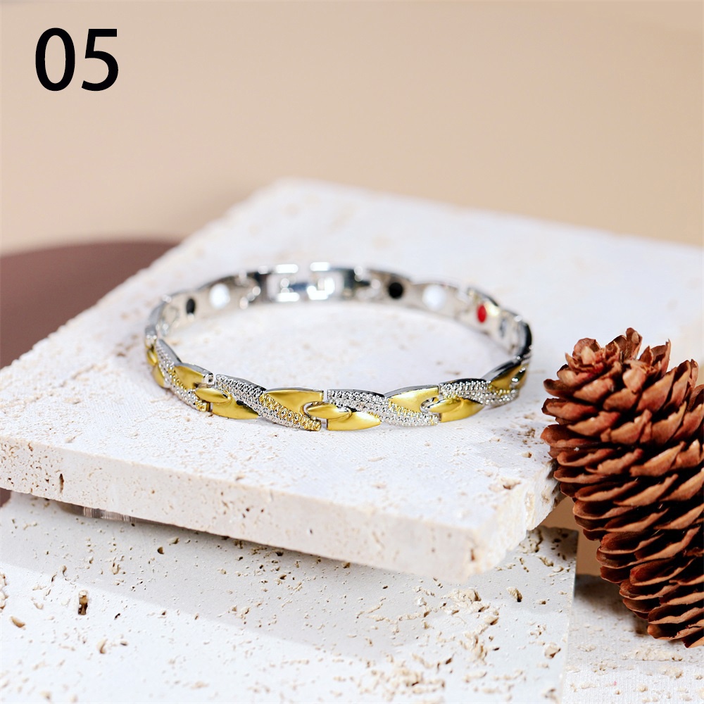 Trendy 6 Colors Weight Loss Energy Magnets Jewelry Slimming Bangle Bracelets Twisted Magnetic Therapy Bracelet For Men Women