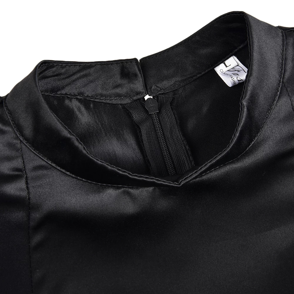 2021 High quality High Quality Elegant Black Dress Women Vintage Ladies Fit Flare Prom Party Night Formal Dress