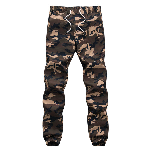 2021 High quality Pure Cotton Mens Spring Autumn Pencil Harem Pant Men Comfortable Trousers Camo Joggers