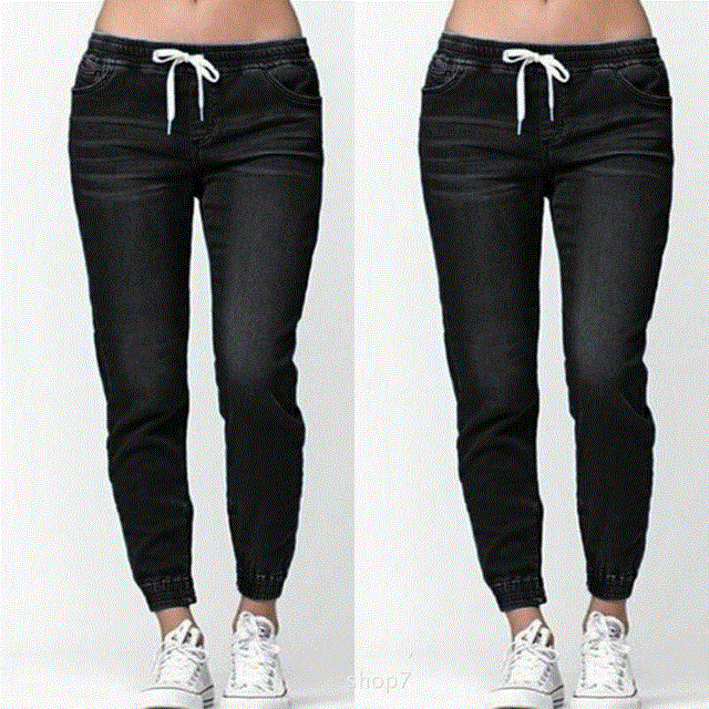 2021 High quality Casual Jogger Trousers Elastic Sexy Skinny Pencil Jeans High Waist Women's Denim Trousers
