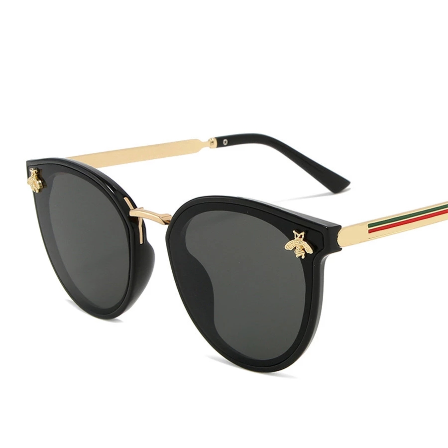 2021 High quality Luxury bee Fashion for women Sunglasses Men Square Brand Design Sun Glasses Retro Sunglasses