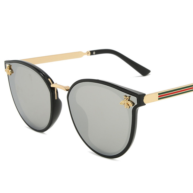 2021 High quality Luxury bee Fashion for women Sunglasses Men Square Brand Design Sun Glasses Retro Sunglasses