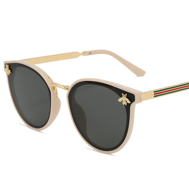 2021 High quality Luxury bee Fashion for women Sunglasses Men Square Brand Design Sun Glasses Retro Sunglasses