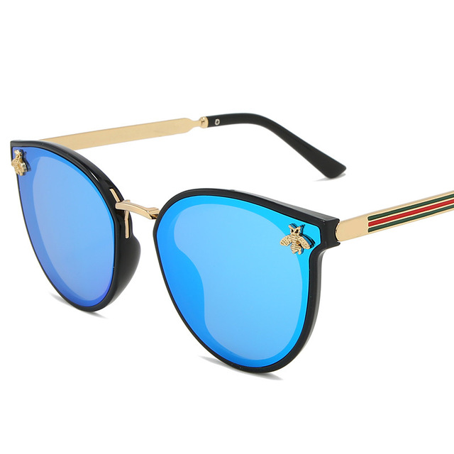 2021 High quality Luxury bee Fashion for women Sunglasses Men Square Brand Design Sun Glasses Retro Sunglasses