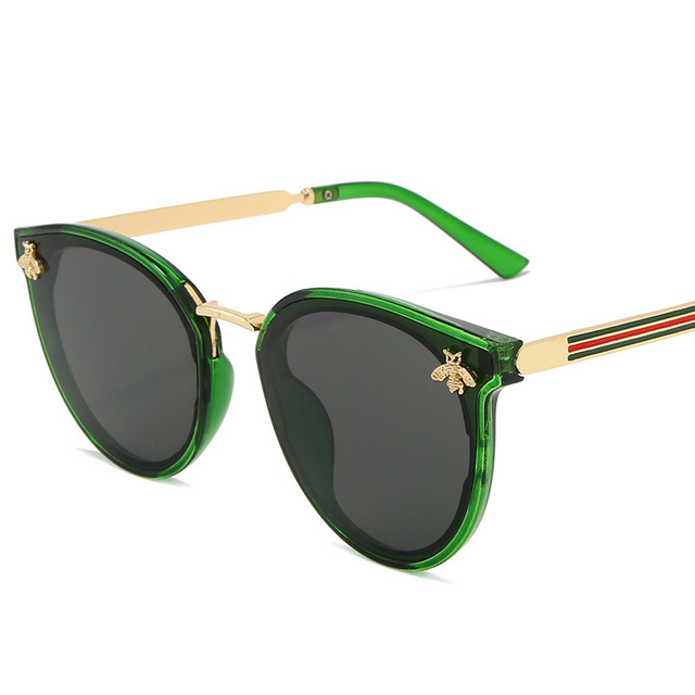 2021 High quality Luxury bee Fashion for women Sunglasses Men Square Brand Design Sun Glasses Retro Sunglasses