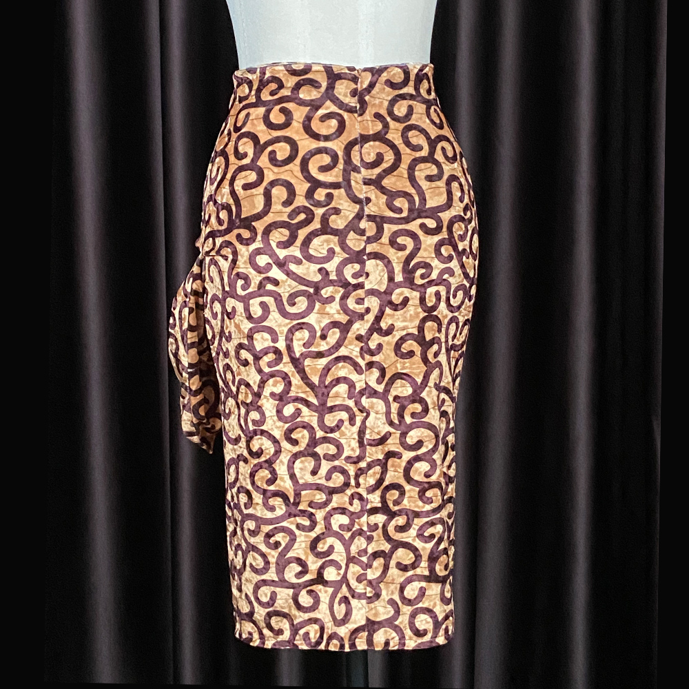 2021 High quality Women Velvet Pencil Skirt with Bowtie Printed High Waist  Elegant Leopard Side Slit Sexy lady Skirts