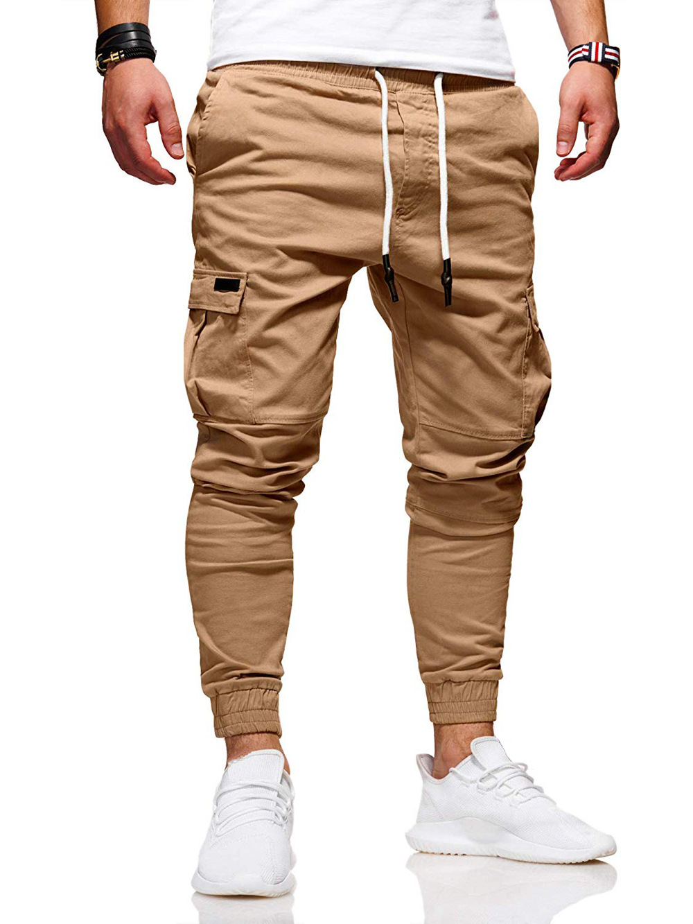 2021 High quality Fashion Men Pants Casual Jogger Streetwear Cargo Pants Multi-pockets Trousers Fitness Sweatpants