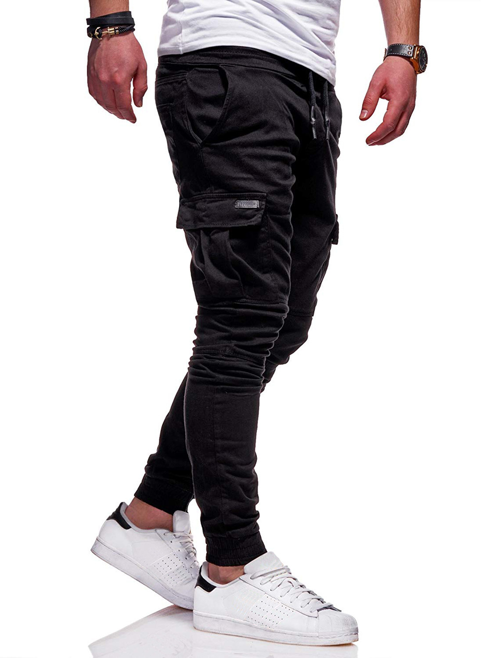 2021 High quality Fashion Men Pants Casual Jogger Streetwear Cargo Pants Multi-pockets Trousers Fitness Sweatpants