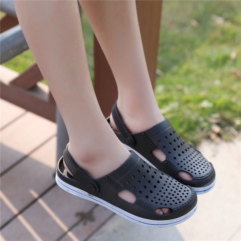 Men's Sandals Men's Mesh Hole Shoes Casual Breathable Korean Sandals Beach Shoes Men's Slippers