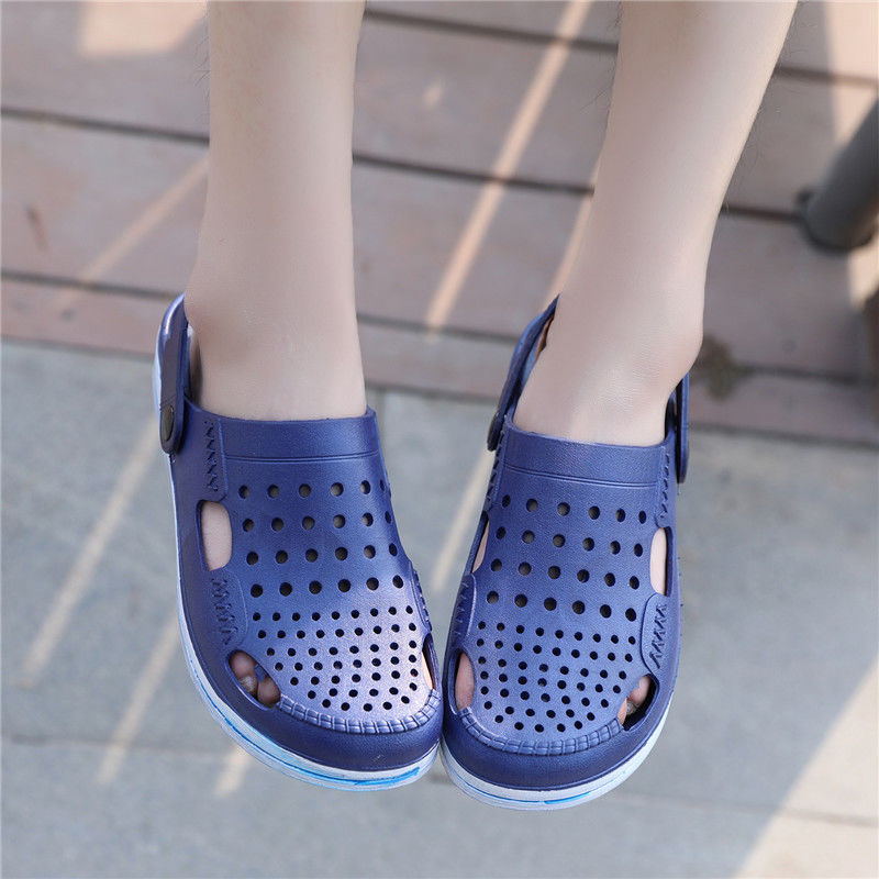 Men's Sandals Men's Mesh Hole Shoes Casual Breathable Korean Sandals Beach Shoes Men's Slippers