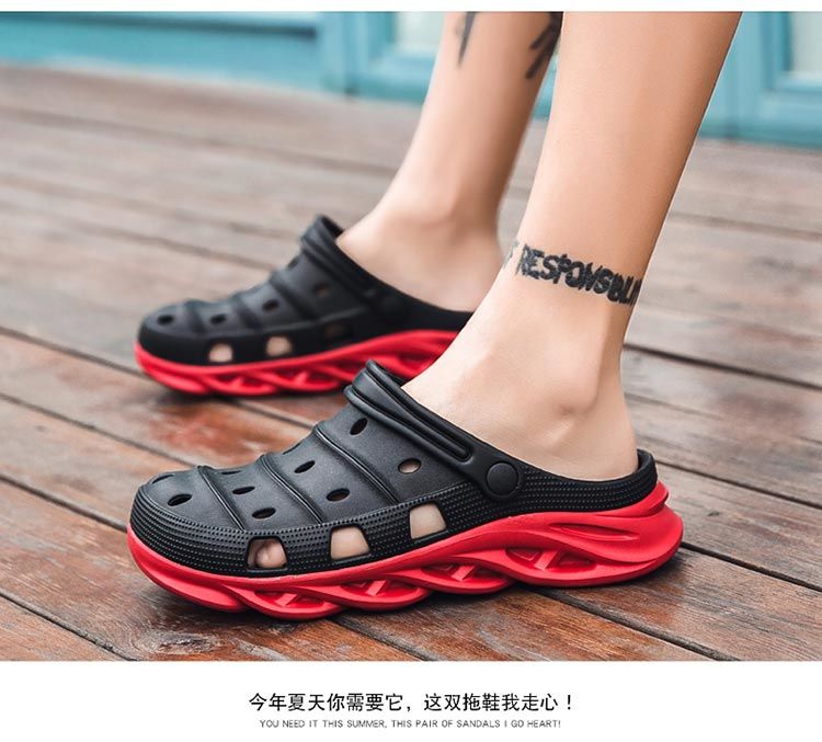 Men's thick-soled beach shoes Baotou sandals soft-soled breathable non-slip sandals and slippers