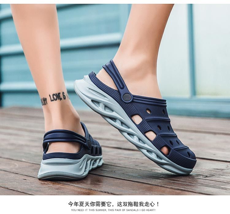 Men's thick-soled beach shoes Baotou sandals soft-soled breathable non-slip sandals and slippers