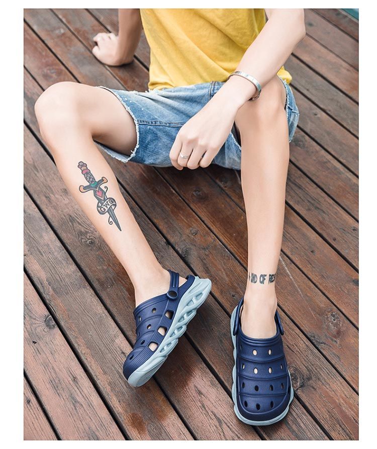 Men's thick-soled beach shoes Baotou sandals soft-soled breathable non-slip sandals and slippers