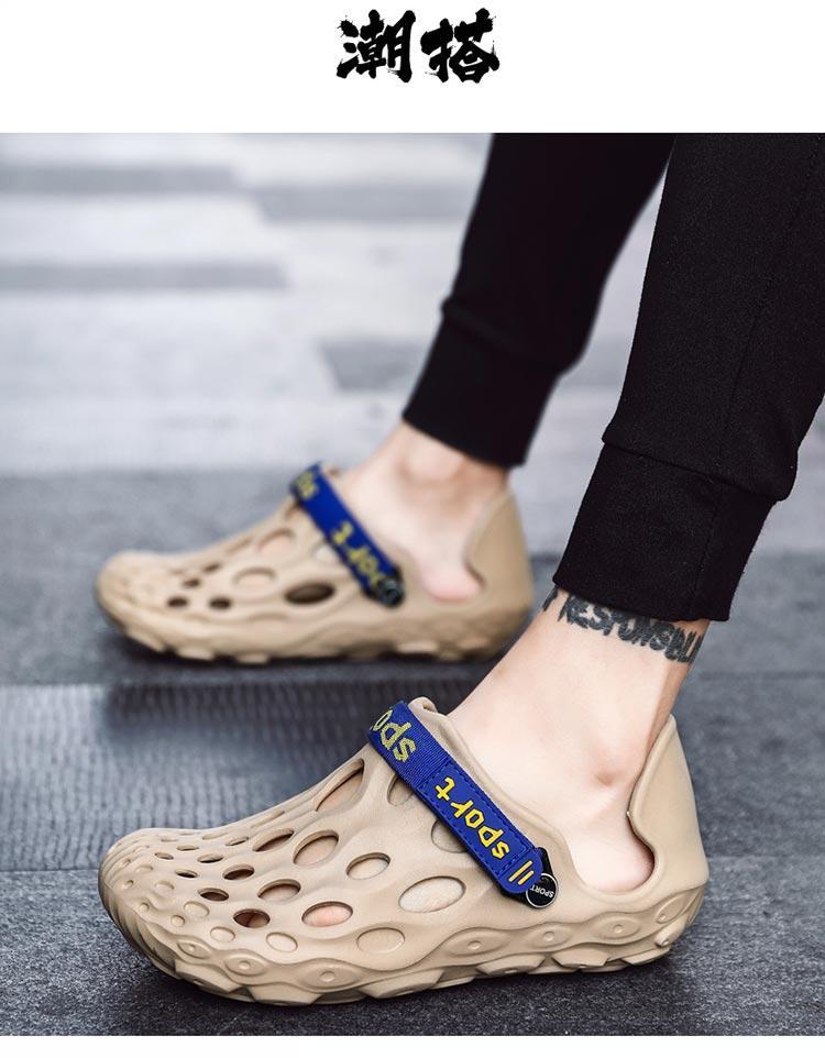Men's tide slippers summer new coconut hole shoes Korean fashion men's beach sandals and slippers