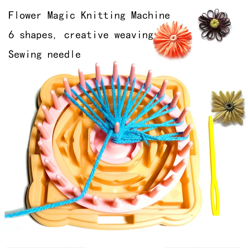 Handmade weaving tool wool zone flower woven flower decorative woven garber chip woven fabric
